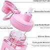 700ml Kawaii Water Bottle with Lid and Straw