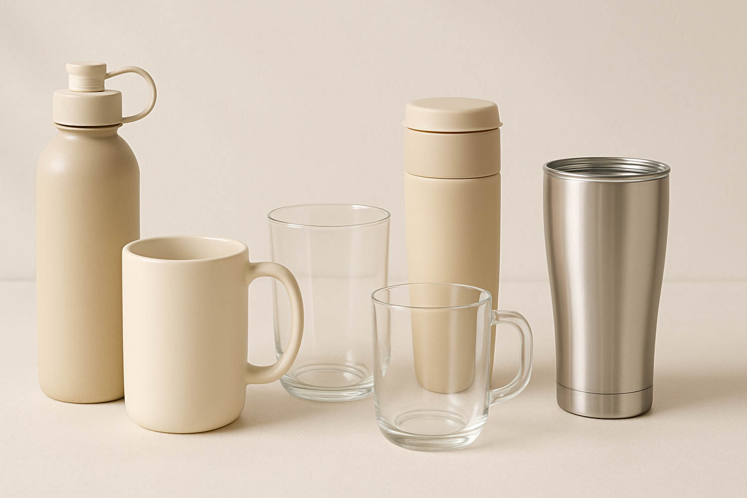 Water Bottles and Cups