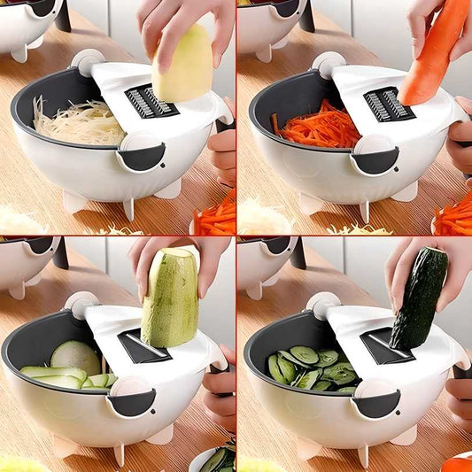   7 in 1 Multifunction Vegetable Cutter/Chopper/Slicer 5 Dicing Blades 