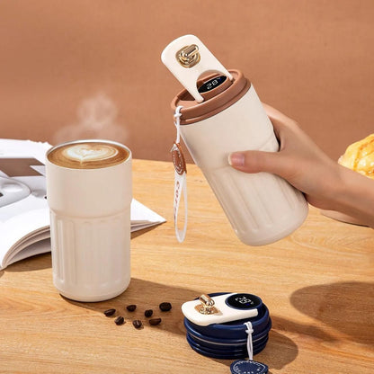 Stainless Steel Hot and Cold Vacuum Insulated Temperature Display Coffee Mug (420ml)