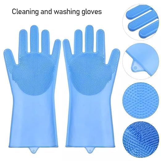 Magic Silicone Cleaning Hand Gloves for Kitchen