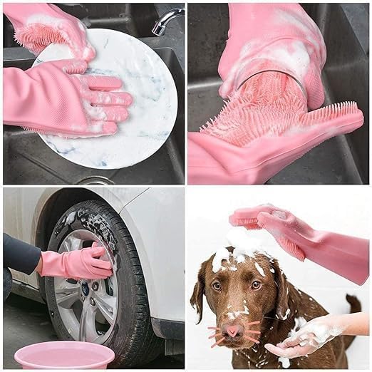 Magic Silicone Cleaning Hand Gloves for Kitchen