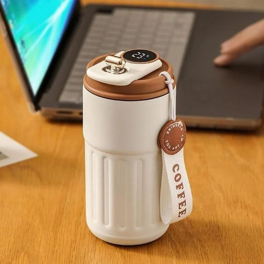 Stainless Steel Hot and Cold Vacuum Insulated Temperature Display Coffee Mug (420ml)