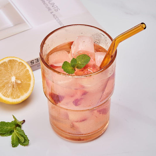 Glass Water Bottle with Straw | 300ml
